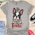 Life is better with a frenchie - V4 - Modern Portrait T-Shirt